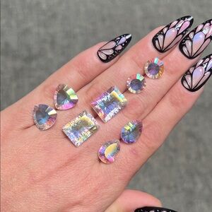 4 Sets (8 Total) Angle Aura Unidentified Loose Gemstones